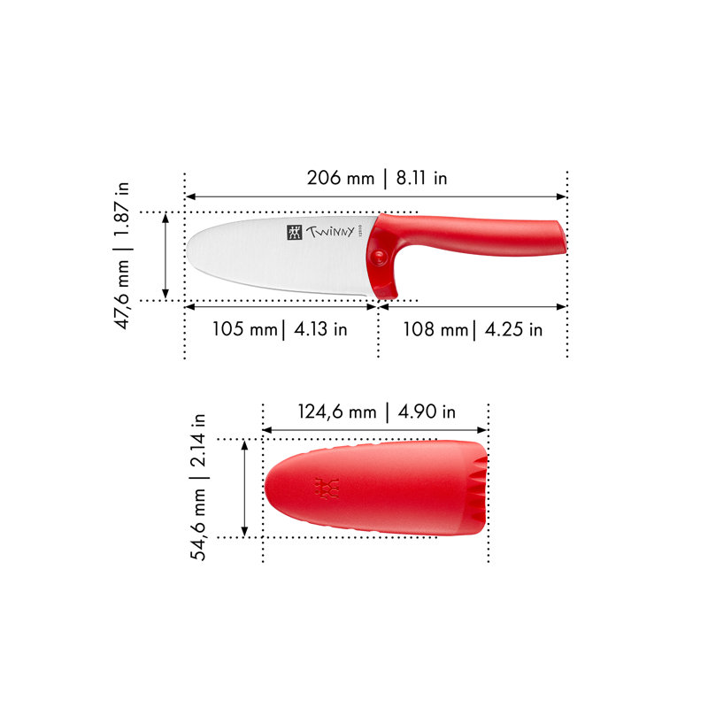 ZWILLING Twinny Kids Chef’s Knife, Red