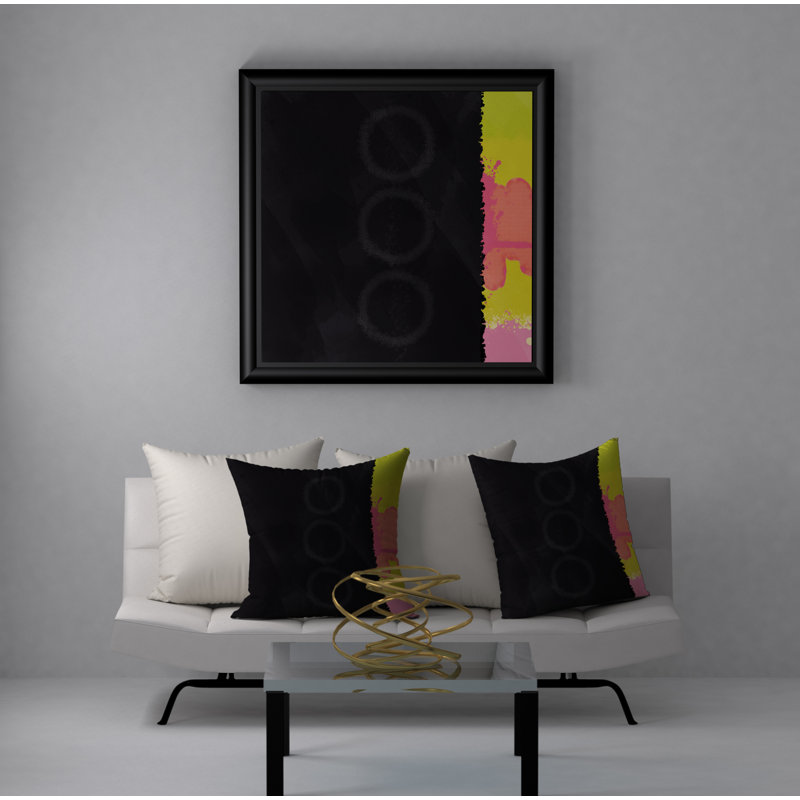 Abstract Throw Pillow, 18" H x 18" W