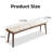 Natural Oak Wood Leather - Upholstered Bench, Imported First Layer Cowhide, High Density Sponge, Suitable For Dining, End Of Bed, Or Shoe Changing, 12.6" Wide, 17.28" High, 15 Min Assembly Bench With-1461501538