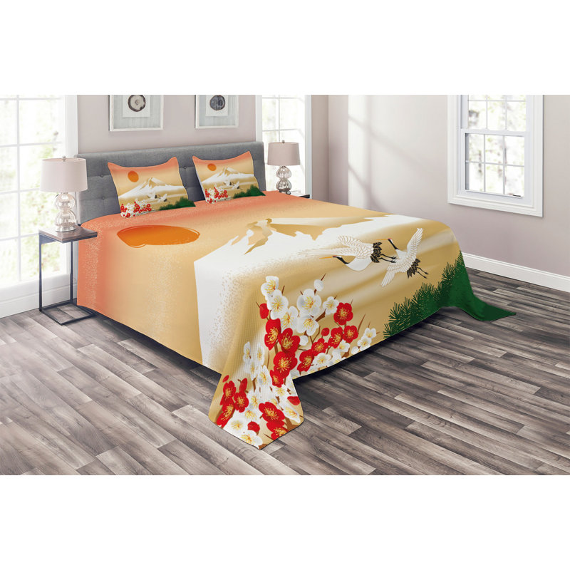 Eclectic Polyester Coverlet, King Bedspread + 2 Shams