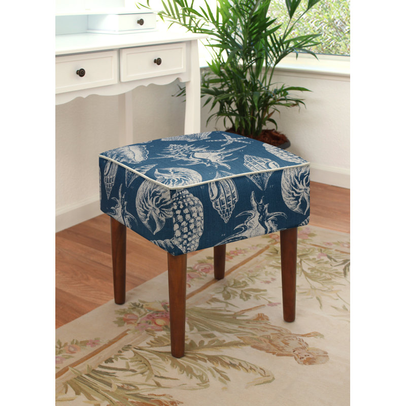 Tabouret de coiffeuse Makai, Bleu marine