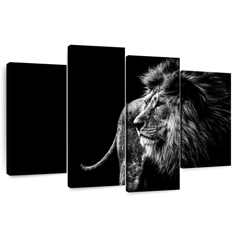 Tête de lion soulful, H 22 po x l 36 po