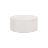 Groovy Drum Coffee Table in White Stone