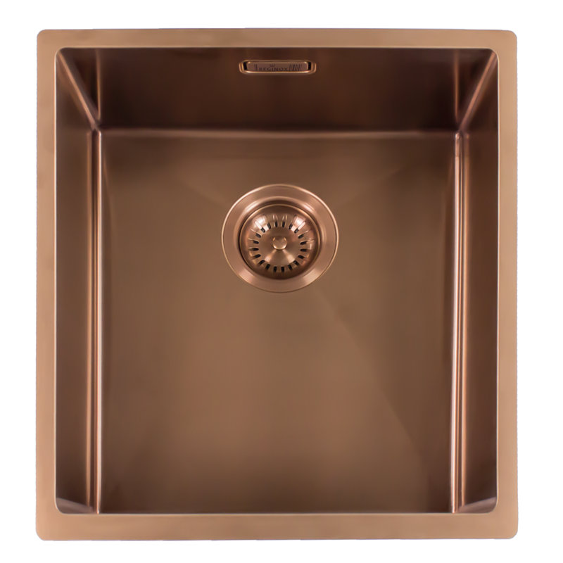 Miami Single Bowl Undermount Kitchen Sink, Copper