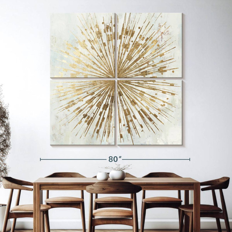 «Golden Star», reproduction d'art sur toile, H 74 po x l 74 po x P 1,25 po