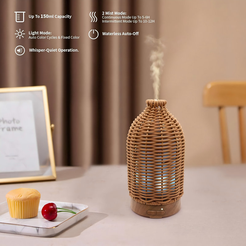 Essential Oil Diffuser - Multifunction Aromatherapy Diffuser,Tan