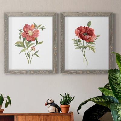 " Scarlet Peony " 2 - Pieces