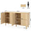 Buffet 59,74 "moderne en noyer avec rangement