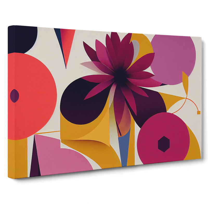 Spirited Abstract Flowers - Wrapped Canvas, 50cm H x 76cm W x 3cm D