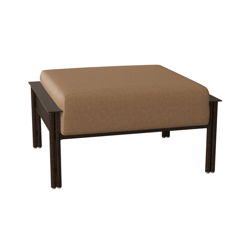 Jax Outdoor Ottoman, Weathered White, Brisa Lasso Distressed