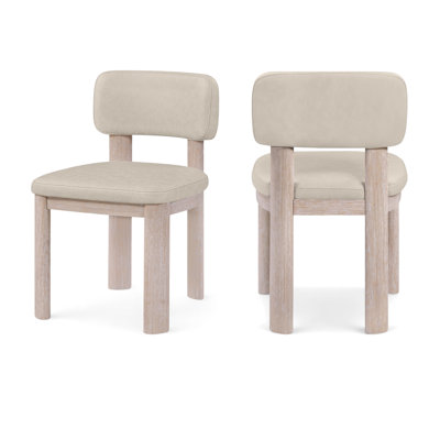 Paloma Taupe Vegan Leather Upholstered Dining Chair