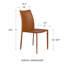 Chaise empilable en métal et similicuir H 18,5 po Sokol-377220631