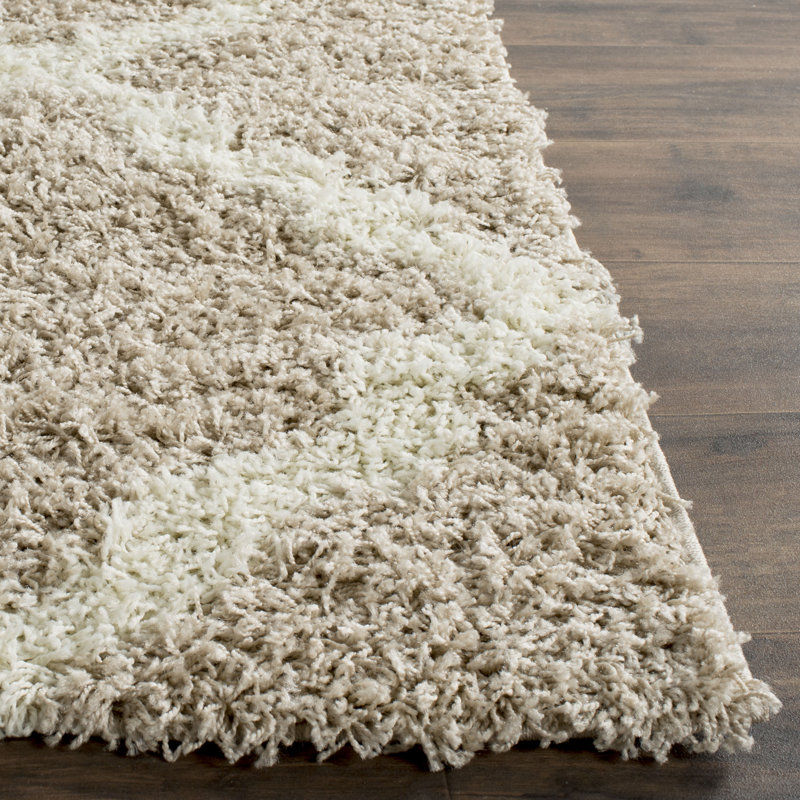 Tapis ivoire / beige à motif géométrique Alonnah, Rectangle 3 pi x 5 pi