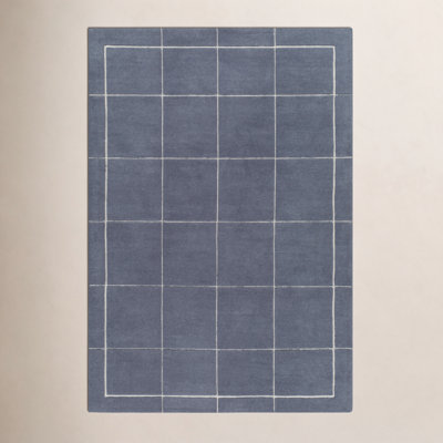 Mallory Hand-Tufted Blue Geometric Rug
