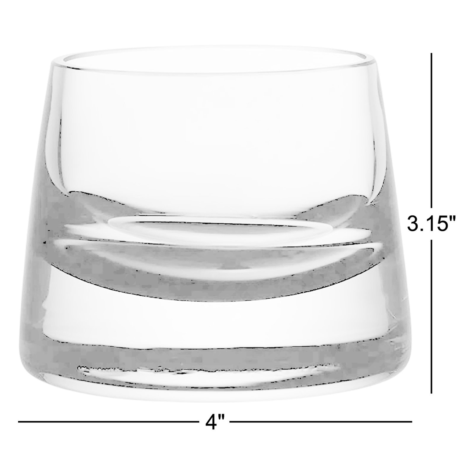 Joy Crystal Votive Candle Holder, Clear, 3.15" H x 4" W x 4" D