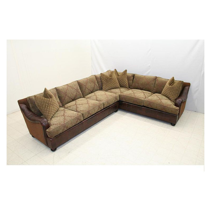Leather Sectional, Bosley Brown, Brushy Bayou