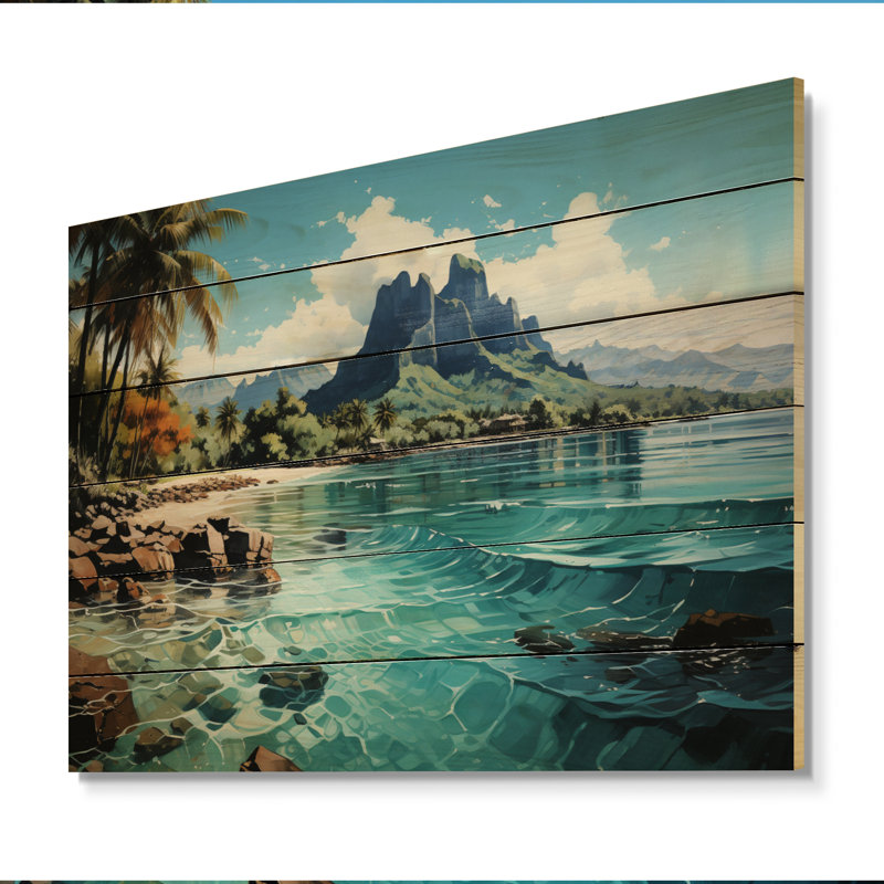«Keesler Bora Bora Beach III», reproduction sur bois, H 30 po x l 40 po x P 0,78 po
