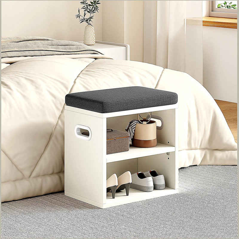Banc à chaussures pour hall d'entrée avec coussin Banc à chaussures avec rangement et sièges, étagère à chaussures pour hall d'entrée