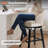 Tyleia 30" Swivel Faux leather Upholstered Bar Stools with Solid Wood Legs-128942168-128942170