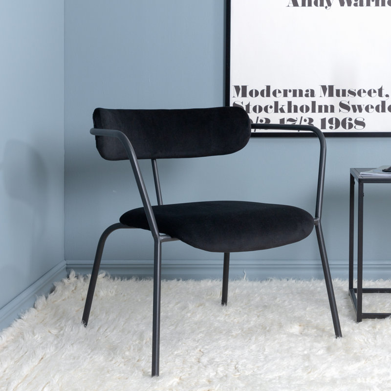 Bonview Velvet Armchair, Black