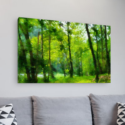 «Forest Walk in Spring» par Lois Bryan, reproduction d'art sur toile