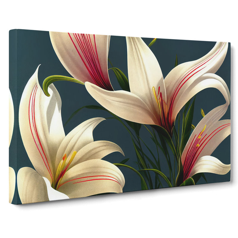Bold Lily Flowers - Wrapped Canvas, 35cm H x 50cm W x 3cm D