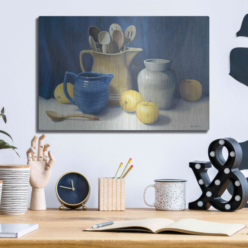 " Blue Pitcher " by Cecile Baird, 12" H x 16" W x 0.13" D