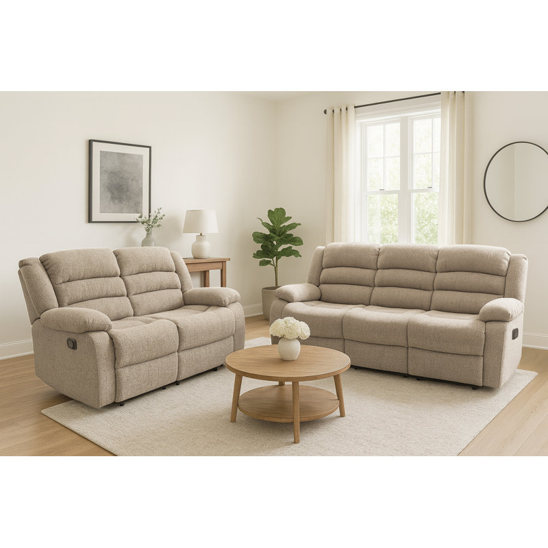 Sylvanas 3+2 Sofa Set Recliner Beige