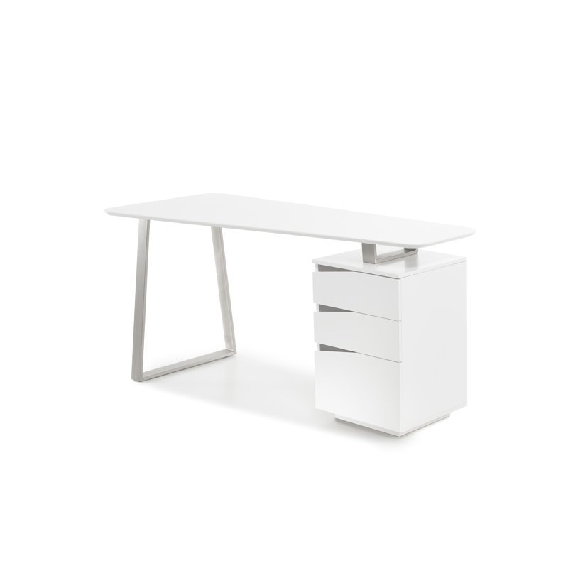 Fleming Solid Wood Top Metal Base Writing Desk