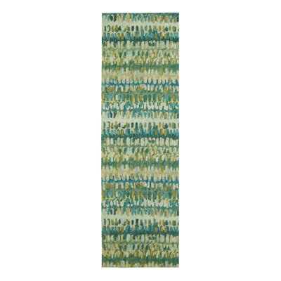 Paint Chip Moss Hand Micro Hooked Wool Rug