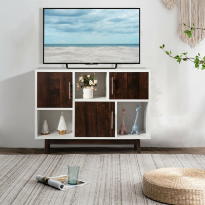 Buffet en bois avec compartiments de rangement