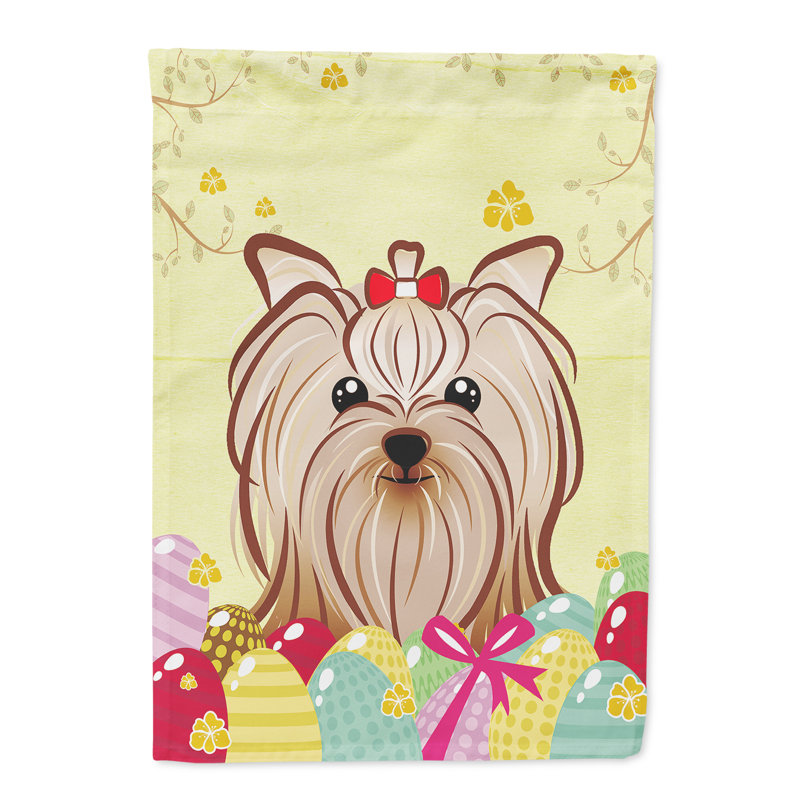 Drapeau de jardin Eron, Yorkie (beige et brun)