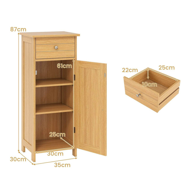 Engineered Wood Bathroom Cabinet, Natural