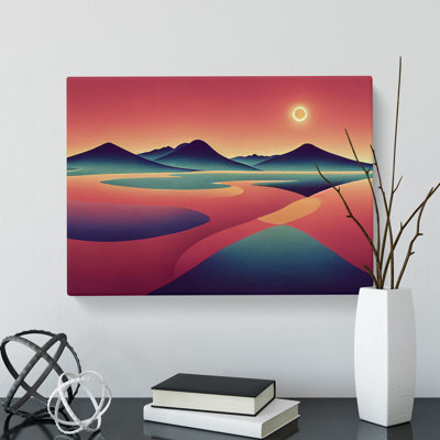 Statuesque Abstract Mountains - Wrapped Canvas