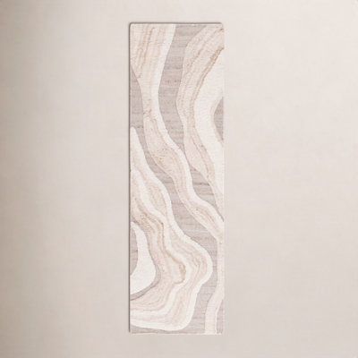 Lyonel Ivory Brown Abstract Rug