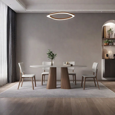 Ensemble de table à manger moderne et minimaliste