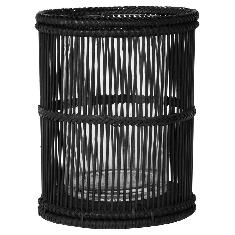 Wicker Tabletop Tealight Holder, 9" H x 7" W x 7" D