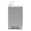 Meuble-lavabo double en bois massif gris Freitas 73 po avec comptoir blanc pur 1,5 po, évier central-2040159531-2097371971-2097371970