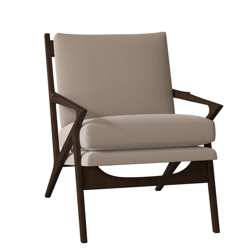 Fauteuil à housse de coussin de large Holloway 39,75 po, Elizabeth Dove, Café