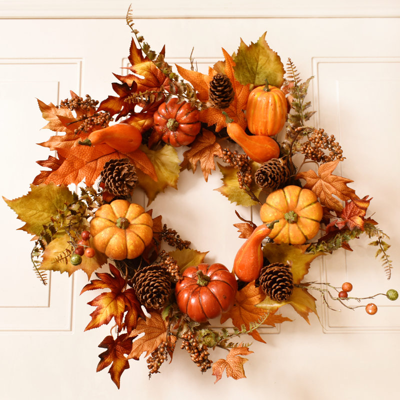 24 " Mixed Greenery Silk Wreath