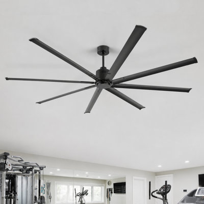 84 Inch Aluminum Alloy Industrial DC Motor Ceiling Fan With Reversible Blades, 6-Speed Remote Control