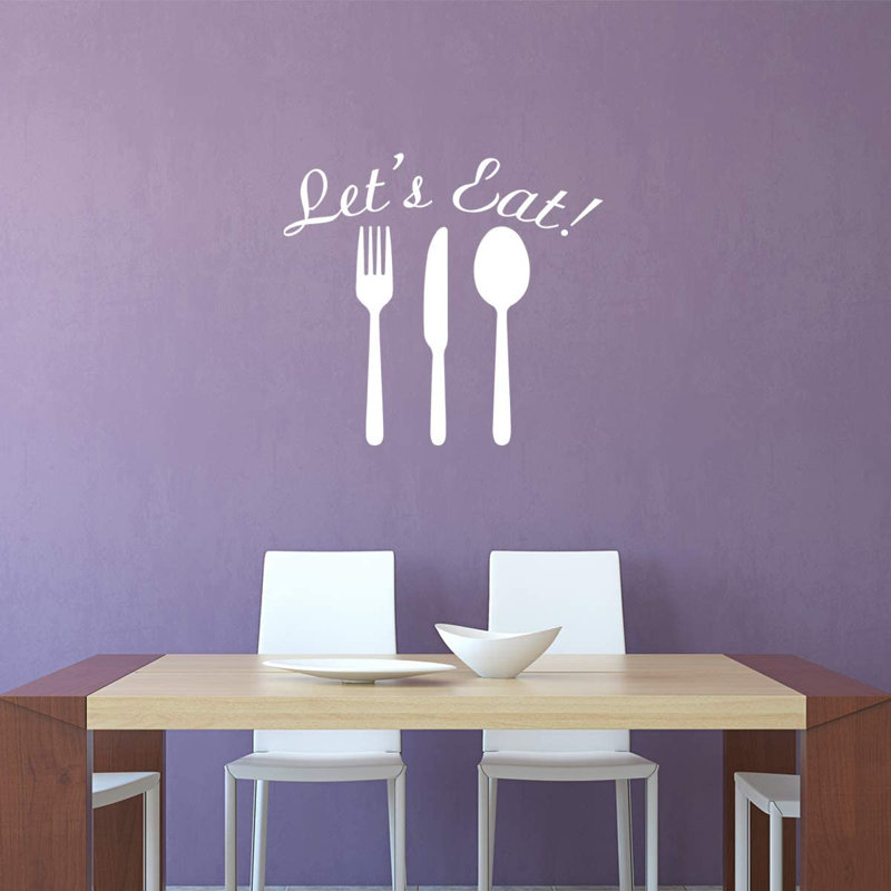 Text & Numbers Non-Wall Damaging Wall Decal, White, 22" H x 22" W