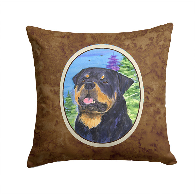 Coussin décoratif intérieur/extérieur rottweiler