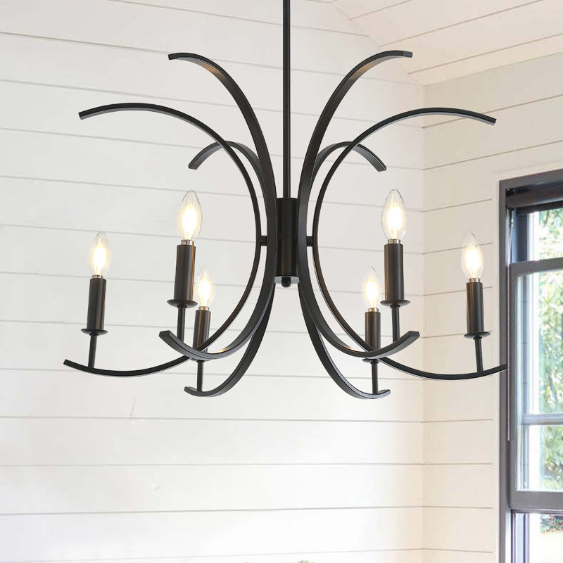 Lustre classique / traditionnel à 6 lumières de style bougie Giolla