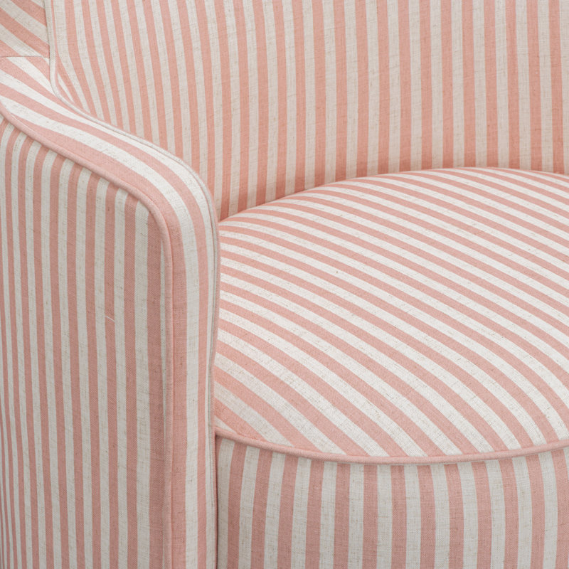 Chaise pivotante rayée rose Passe, Rose