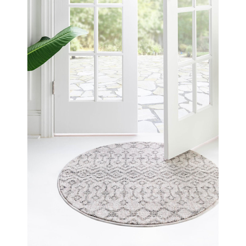 Barnkine Geometric Indoor Rug, Round 3'3"