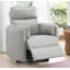 Fauteuil inclinable gris pivotant en similicuir avec pivot