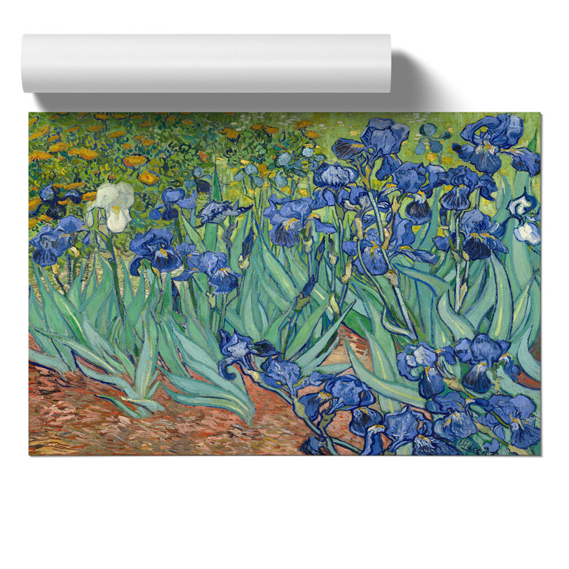 Irises by Vincent van Gogh - Frameless Print, 59cm H x 84cm W x 0.1cm D