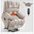 23" Seat Width and High Back Large Size Beige Chenille Power Lift Recliner Chair with 8-Point Vibration Massage and Lumbar Heating-1496456463