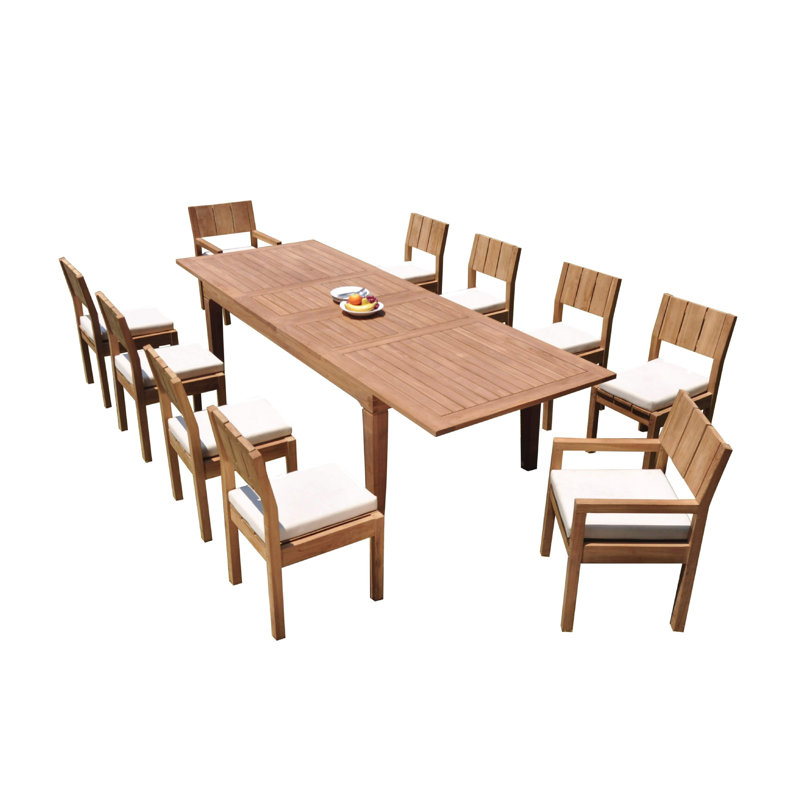 Macarthur Outdoor 11 - Piece Teak Dining Set
